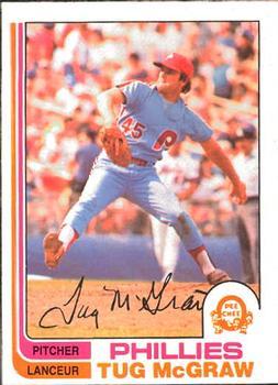 #250 Tug McGraw - Philadelphia Phillies - 1982 O-Pee-Chee Baseball