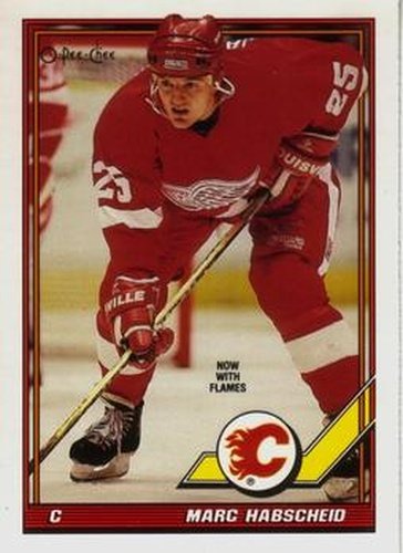 #250 Marc Habscheid - Calgary Flames - 1991-92 O-Pee-Chee Hockey