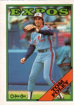 #251 Tom Foley - Montreal Expos - 1988 O-Pee-Chee Baseball