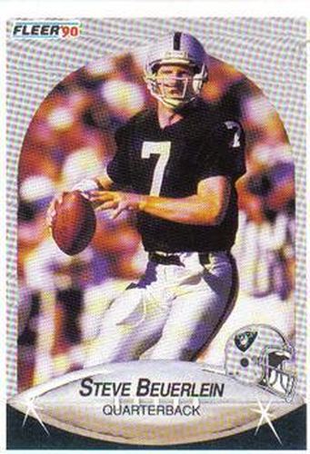#251 Steve Beuerlein - Los Angeles Raiders - 1990 Fleer Football