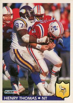 #252 Henry Thomas - Minnesota Vikings - 1992 Fleer Football
