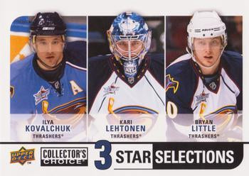 #252 Ilya Kovalchuk / Kari Lehtonen / Bryan Little - Atlanta Thrashers - 2008-09 Collector's Choice Hockey