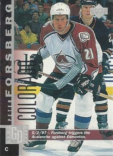#252 Peter Forsberg - Colorado Avalanche - 1997-98 Upper Deck Hockey