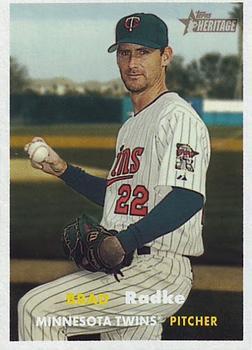 #252 Brad Radke - Minnesota Twins - 2006 Topps Heritage Baseball