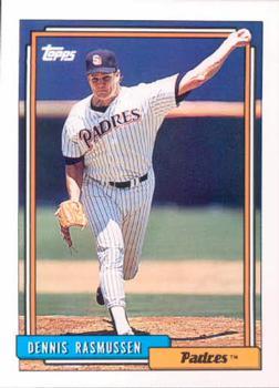 #252 Dennis Rasmussen - San Diego Padres - 1992 Topps Baseball