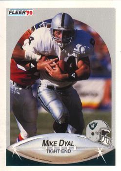#252 Mike Dyal - Los Angeles Raiders - 1990 Fleer Football