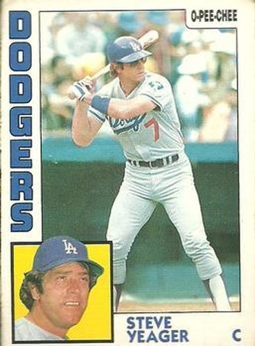 #252 Steve Yeager - Los Angeles Dodgers - 1984 O-Pee-Chee Baseball