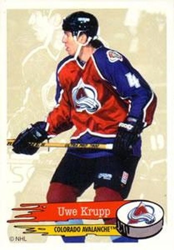 #252 Uwe Krupp - Colorado Avalanche - 1995-96 Panini Hockey Stickers