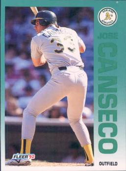 #252 Jose Canseco - Oakland Athletics - 1992 Fleer Baseball