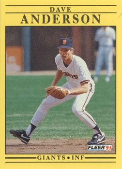#252 Dave Anderson - San Francisco Giants - 1991 Fleer Baseball
