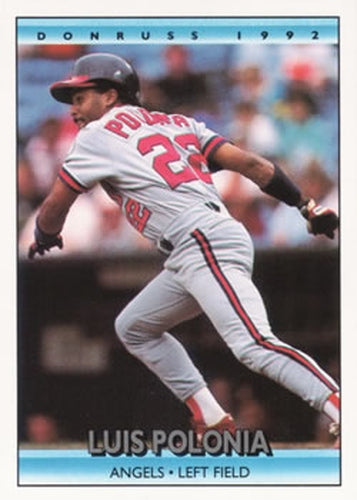 #252 Luis Polonia - California Angels - 1992 Donruss Baseball
