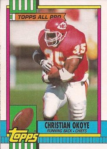 #253 Christian Okoye - Kansas City Chiefs - 1990 Topps Football
