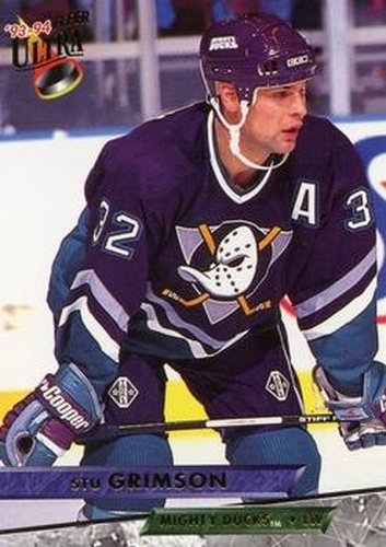 #253 Stu Grimson - Anaheim Mighty Ducks - 1993-94 Ultra Hockey