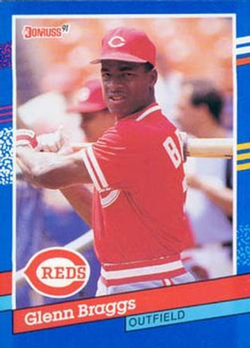 #253 Glenn Braggs - Cincinnati Reds - 1991 Donruss Baseball