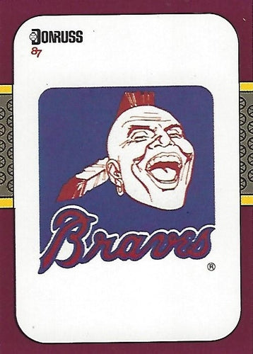 #253 Braves Logo - Atlanta Braves - 1987 Donruss Opening Day Baseball