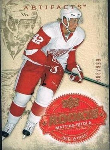 #253 Mattias Ritola - Detroit Red Wings - 2008-09 Upper Deck Artifacts Hockey