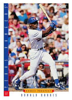 #254 Donald Harris - Texas Rangers - 1993 Score Baseball
