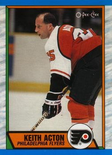 #254 Keith Acton - Philadelphia Flyers - 1989-90 O-Pee-Chee Hockey