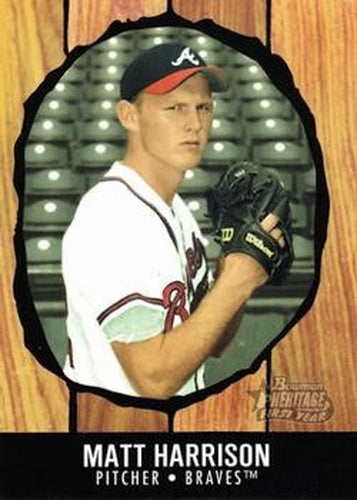 #254 Matt Harrison - Atlanta Braves - 2003 Bowman Heritage Baseball