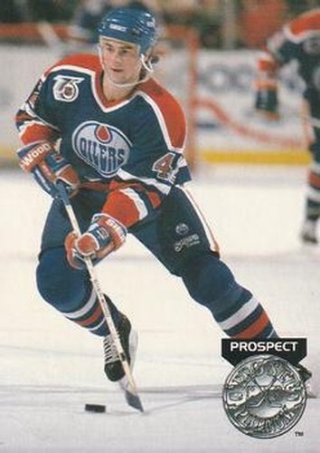 #255 Josef Beranek - Edmonton Oilers - 1991-92 Pro Set Platinum Hockey