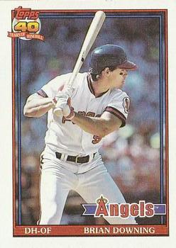 #255 Brian Downing - California Angels - 1991 Topps Baseball