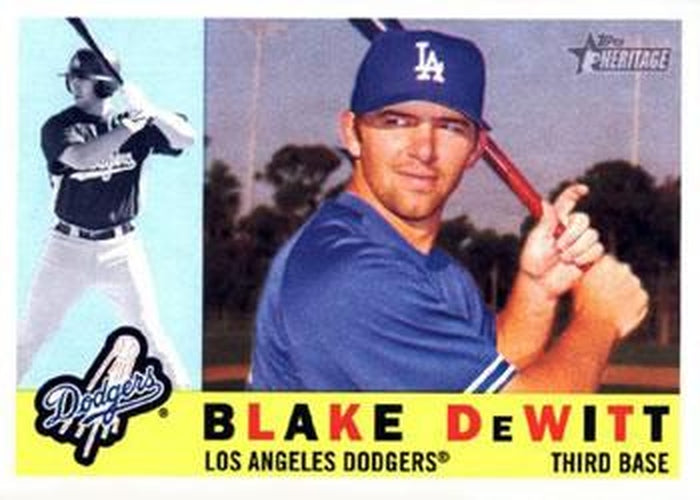 #255 Blake DeWitt - Los Angeles Dodgers - 2009 Topps Heritage Baseball