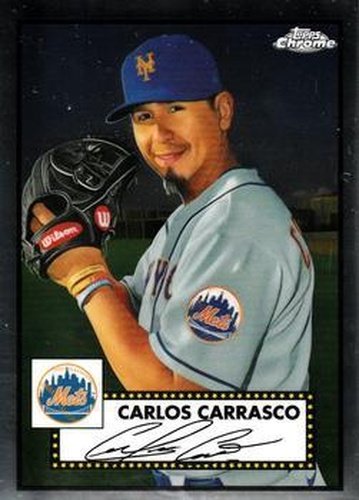 #255 Carlos Carrasco - New York Mets - 2021 Topps Chrome Platinum Anniversary Baseball