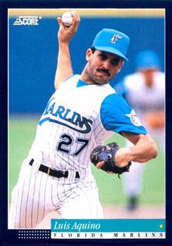 #255 Luis Aquino - Florida Marlins -1994 Score Baseball