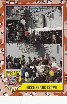 #255 Meeting the Crowd - 1991 Topps Desert Storm