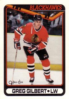 #255 Greg Gilbert - Chicago Blackhawks - 1990-91 O-Pee-Chee Hockey
