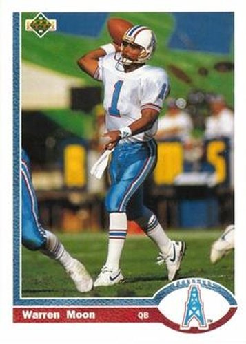#256 Warren Moon - Houston Oilers - 1991 Upper Deck Football
