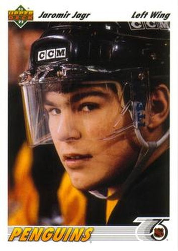 #256 Jaromir Jagr - Pittsburgh Penguins - 1991-92 Upper Deck Hockey