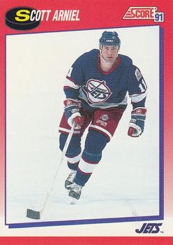 #256 Scott Arniel - Winnipeg Jets - 1991-92 Score Canadian Bilingual Hockey