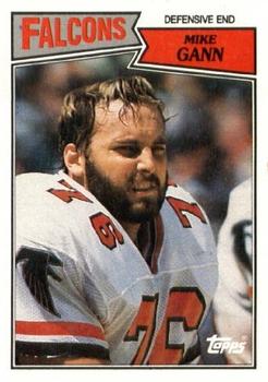 #256 Mike Gann - Atlanta Falcons - 1987 Topps Football