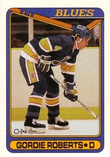 #256 Gordie Roberts - St. Louis Blues - 1990-91 O-Pee-Chee Hockey