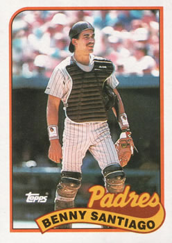 #256 Benny Santiago - San Diego Padres - 1989 Topps Baseball