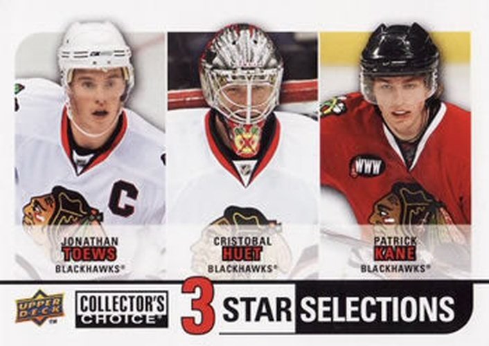 #257 Jonathan Toews / Cristobal Huet / Patrick Kane - Chicago Blackhawks - 2008-09 Collector's Choice Hockey