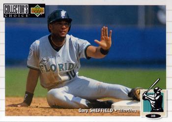 #257 Gary Sheffield - Florida Marlins - 1994 Collector's Choice Baseball