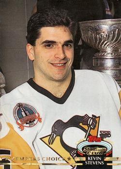 #257 Kevin Stevens - Pittsburgh Penguins - 1992-93 Stadium Club Hockey