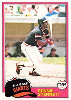 #257 Rennie Stennett - San Francisco Giants - 1981 Topps Baseball