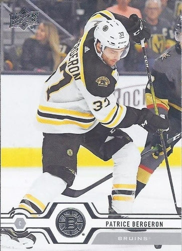 #257 Patrice Bergeron - Boston Bruins - 2019-20 Upper Deck Hockey