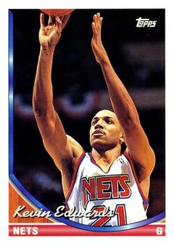 #258 Kevin Edwards - New Jersey Nets - 1993-94 Topps Basketball