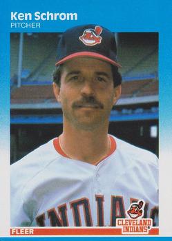 #258 Ken Schrom - Cleveland Indians - 1987 Fleer Baseball