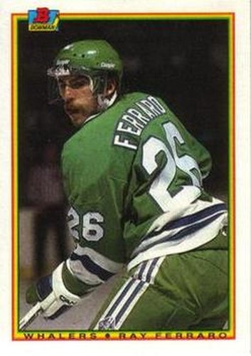 #258 Ray Ferraro - Hartford Whalers - 1990-91 Bowman Hockey