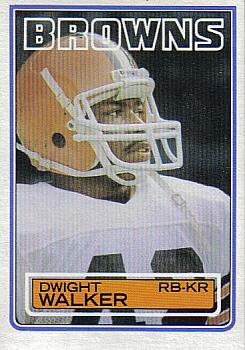 #258 Dwight Walker - Cleveland Browns - 1983 Topps Football