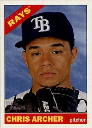 #258 Chris Archer - Tampa Bay Rays - 2015 Topps Heritage Baseball