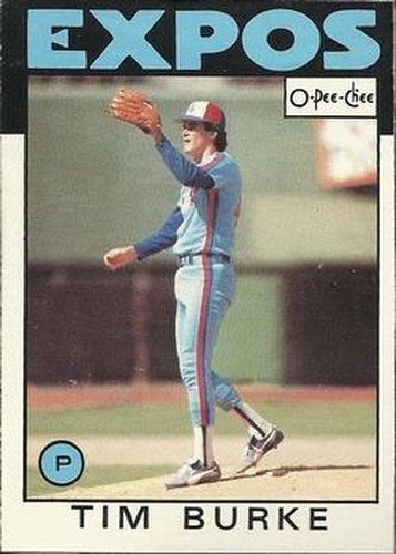 #258 Tim Burke - Montreal Expos - 1986 O-Pee-Chee Baseball