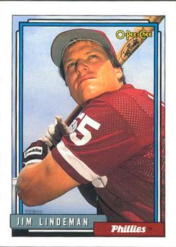 #258 Jim Lindeman - Philadelphia Phillies - 1992 O-Pee-Chee Baseball