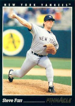 #196 Steve Farr - New York Yankees - 1993 Pinnacle Baseball