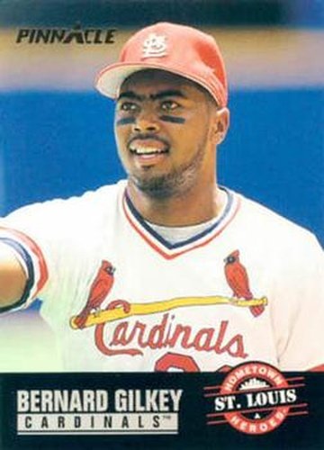 #304 Bernard Gilkey - St. Louis Cardinals - 1993 Pinnacle Baseball